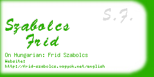 szabolcs frid business card